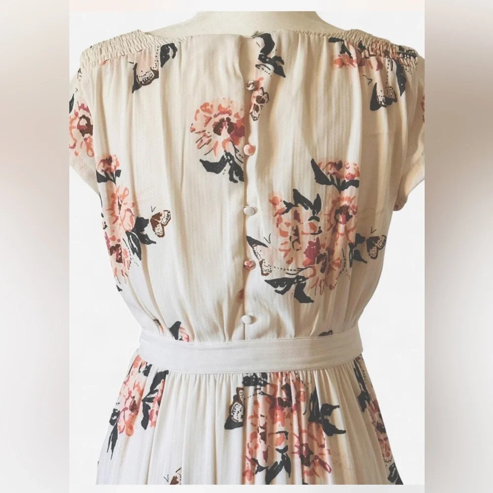 Free People Floral Maxi Dress - White and Pink - Picture 4 of 5